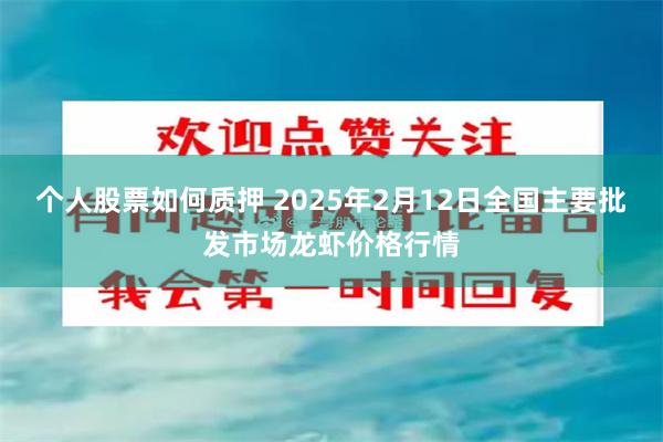 个人股票如何质押 2025年2月12日全国主要批发市场龙虾价格行情