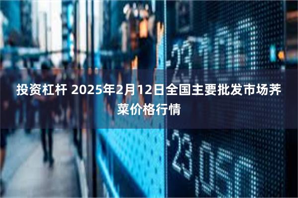 投资杠杆 2025年2月12日全国主要批发市场荠菜价格行情