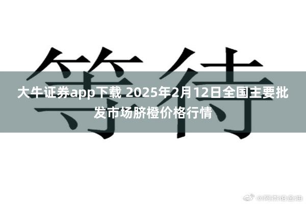 大牛证券app下载 2025年2月12日全国主要批发市场脐橙价格行情